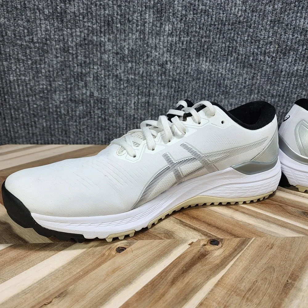 Asics Gel-Kayano Ace 2 Golf Shoes White Silver Spikeless Mens Size 14 1111A243
